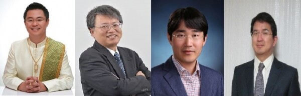 (왼쪽부터)동경대 생산기술연구소 타케우치 와타루 교수, 정보기반센터 나카지마 켄고 교수, 서울대 기계항공공학부 고승환 교수, 건축학과 강현구 교수 (사진: 서울대 제공)
