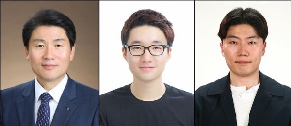문두경 교수 연구팀. (왼쪽부터) 문두경 교수, 한용운 박사, 전성재 박사 (사진: 건국대 제공)