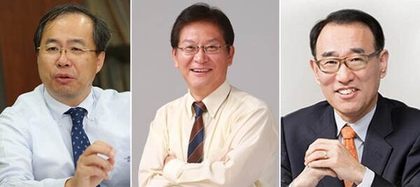 KAIST 교수협의회 총장후보추천위원회는 최근 총장후보 지원자 중 서류심사와 인터뷰를 통해 총장후보 선거에 임할 3인의 후보자로 김정호, 이혁모, 임용택 교수(가나다순)를 선정했다. (사진 왼쪽부터) 김정호 교수, 이혁모 교수, 임용택 교수