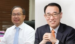 'KAIST 100년을 생각하는 총장' 선출 투표에서 1순위에 당선된 김정호 교수(좌)와 2순위 투표에서 당선된 임용택 후보.