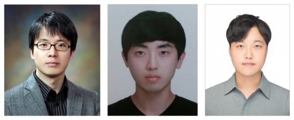 (왼쪽부터) 아주대 염동일 교수, 하성주 박사과정생, 박남훈 박사졸업생. 사진=아주대 제공