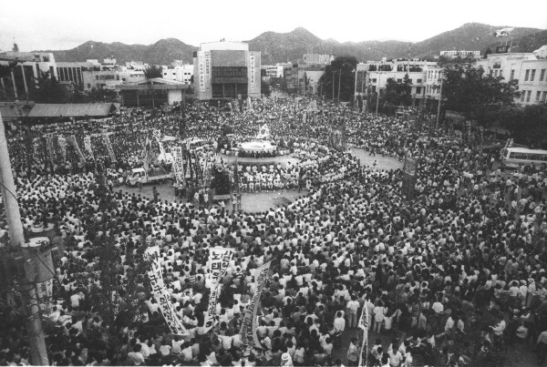 박승희 열사 도청 노제 전경. 사진=전남대 제공