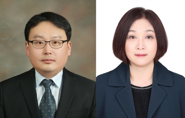 정현석(왼쪽) 강원연계형융합이미징특화센터장과 정영미 강원방사선융복합연구지원센터장. 사진=강원대 제공