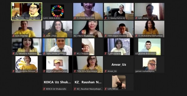 경희대 미래문명원이 진행한 '아시아 시민사회 리더십 역량강화 사업' 온라인 연수 장면. 사진=경희대 제공