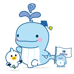 부경대의 상징 캐릭터 '백경이와 뿌공이'. 사진=부경대 제공