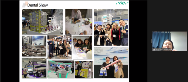 지난 11월 GC KOREA 치과 예방팀 선임치과위생사 오해실씨(오른쪽)가 '일본의 예방치과 트렌트를 통한 한국 치과위생사의 역할 변화 모색'을 주제로 삼육보건대 학생들을 대상으로 특강을 하고 있다. 사진=삼육보건대 제공