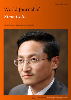 김윤배 충북대 교수가 표지 인물로 선정된 ‘World Journal of Stem Cells’ 3월호 표지. 사진=충북대 제공