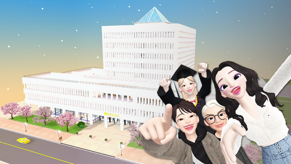 메타버스 플랫폼 제페토에 구현된 조선대 중앙도서관 전경. 사진=조선대 제공