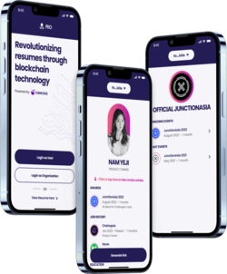 전북대 소프트웨어공학과 학생들이 개발한 이력관리 어플리케이션. 사진=전북대 제공