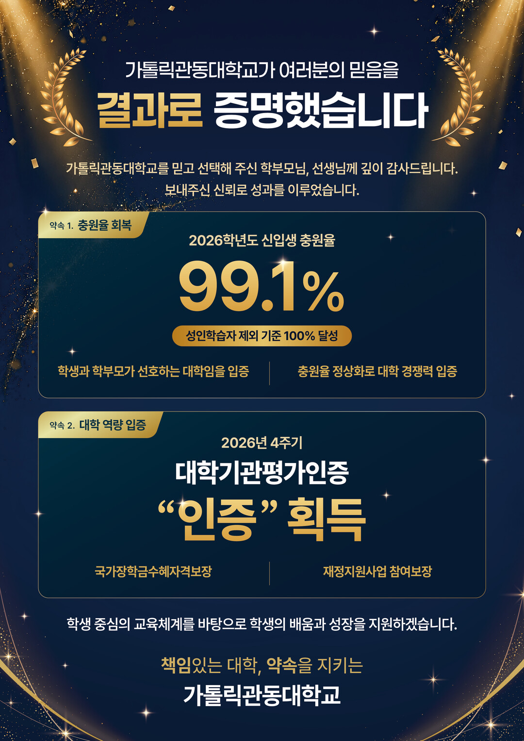 가톨릭관동대, 2026학년도 일반 신...